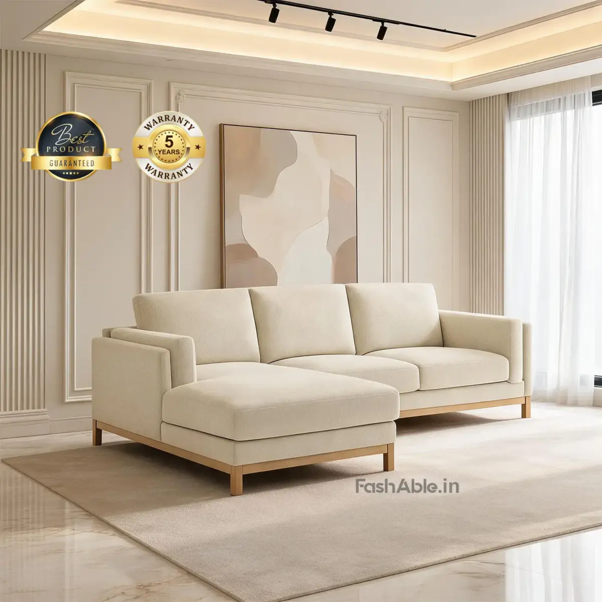 Spartan RHS Sofa Beige