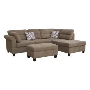 Varyian LHS Chaise Sofa Set L Shape With Ottoman