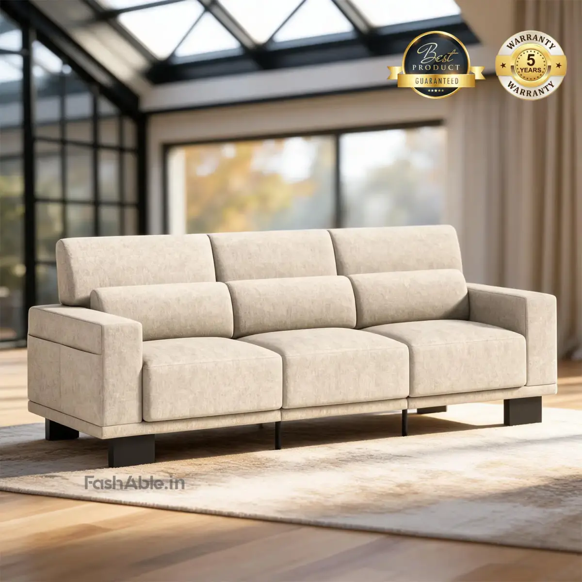 Xervo LXY Sofa Beige 3 Seater