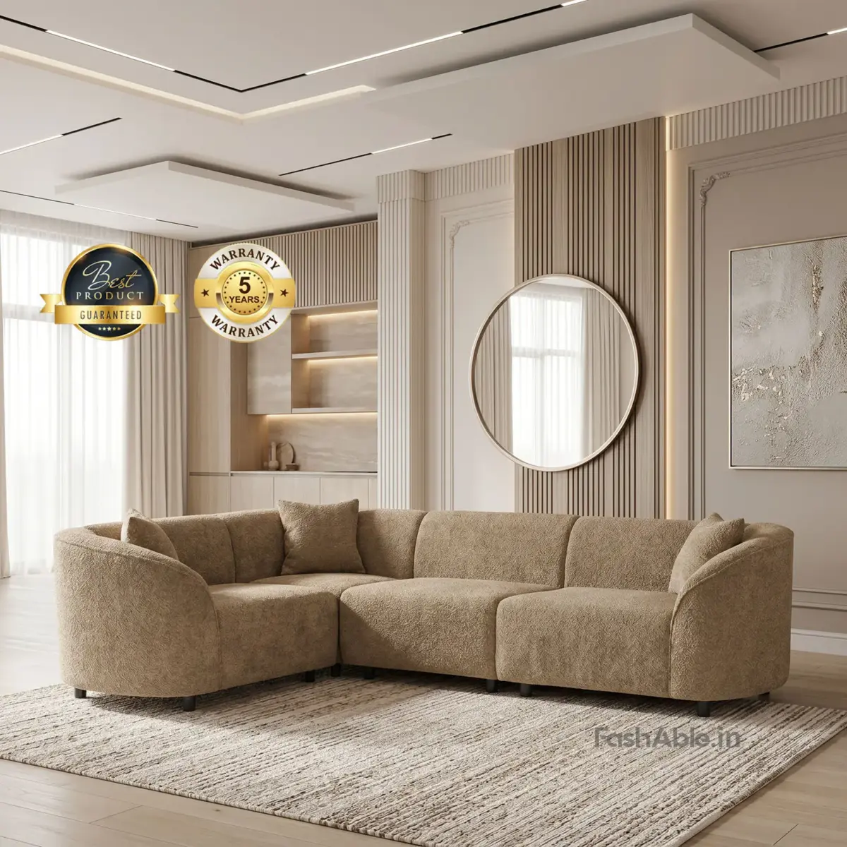 Zurich Corner Sofa Choco Brown 13