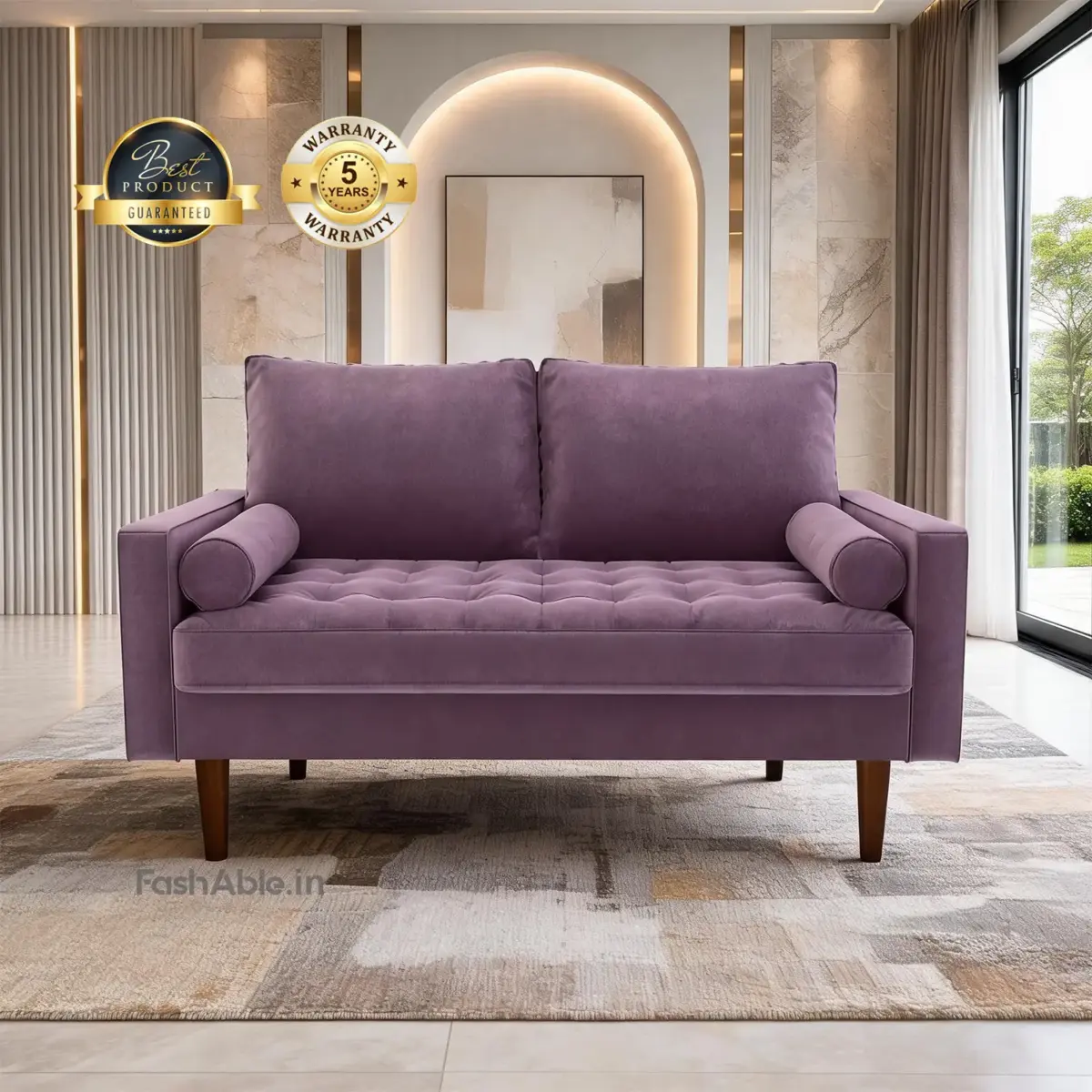 Covix Sofa 3 Seater light purple