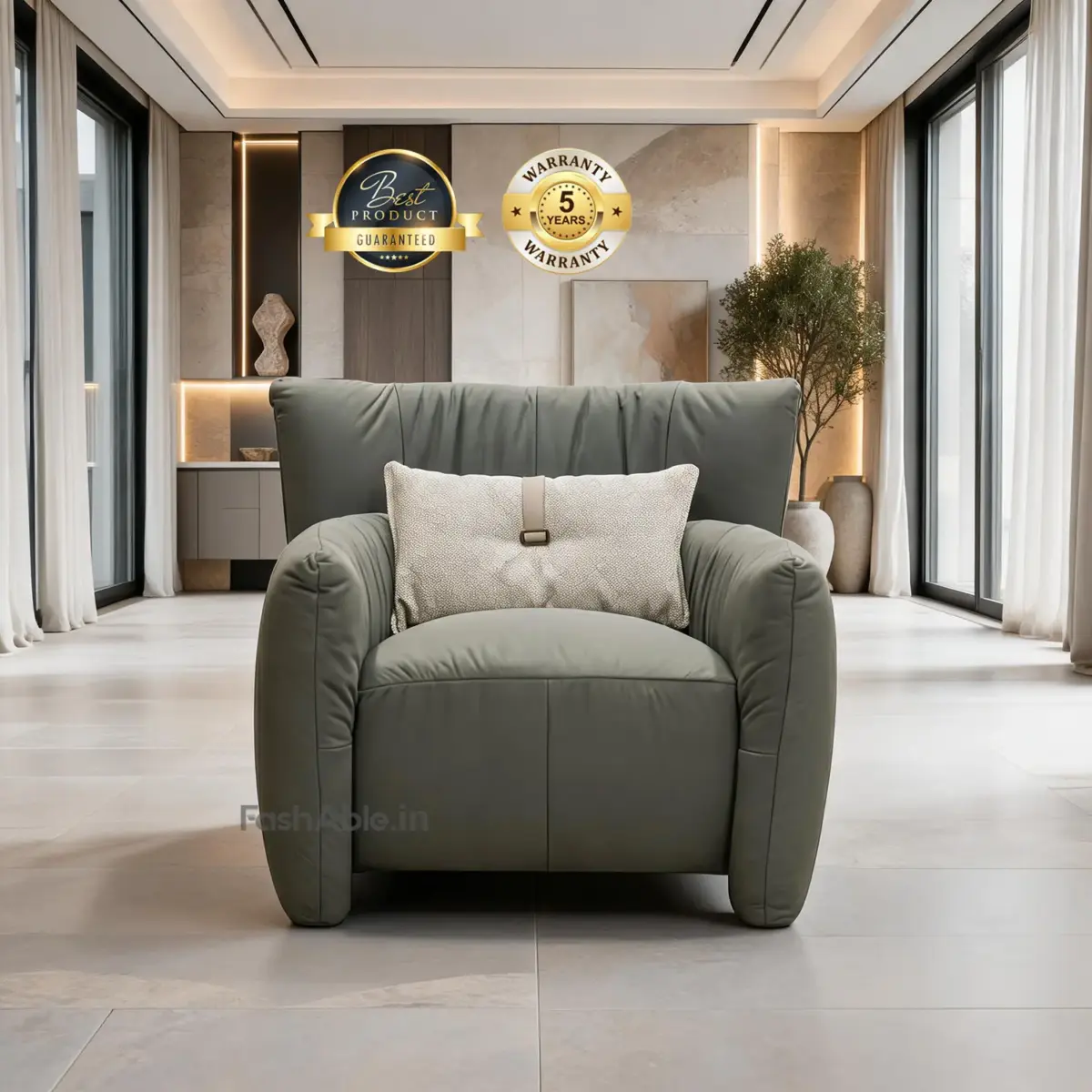 CushPop Sofa 1S OliveGrn (1)