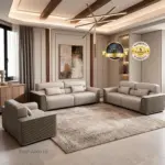 Eminence LXY Sofa Beige with Light Brown (2)