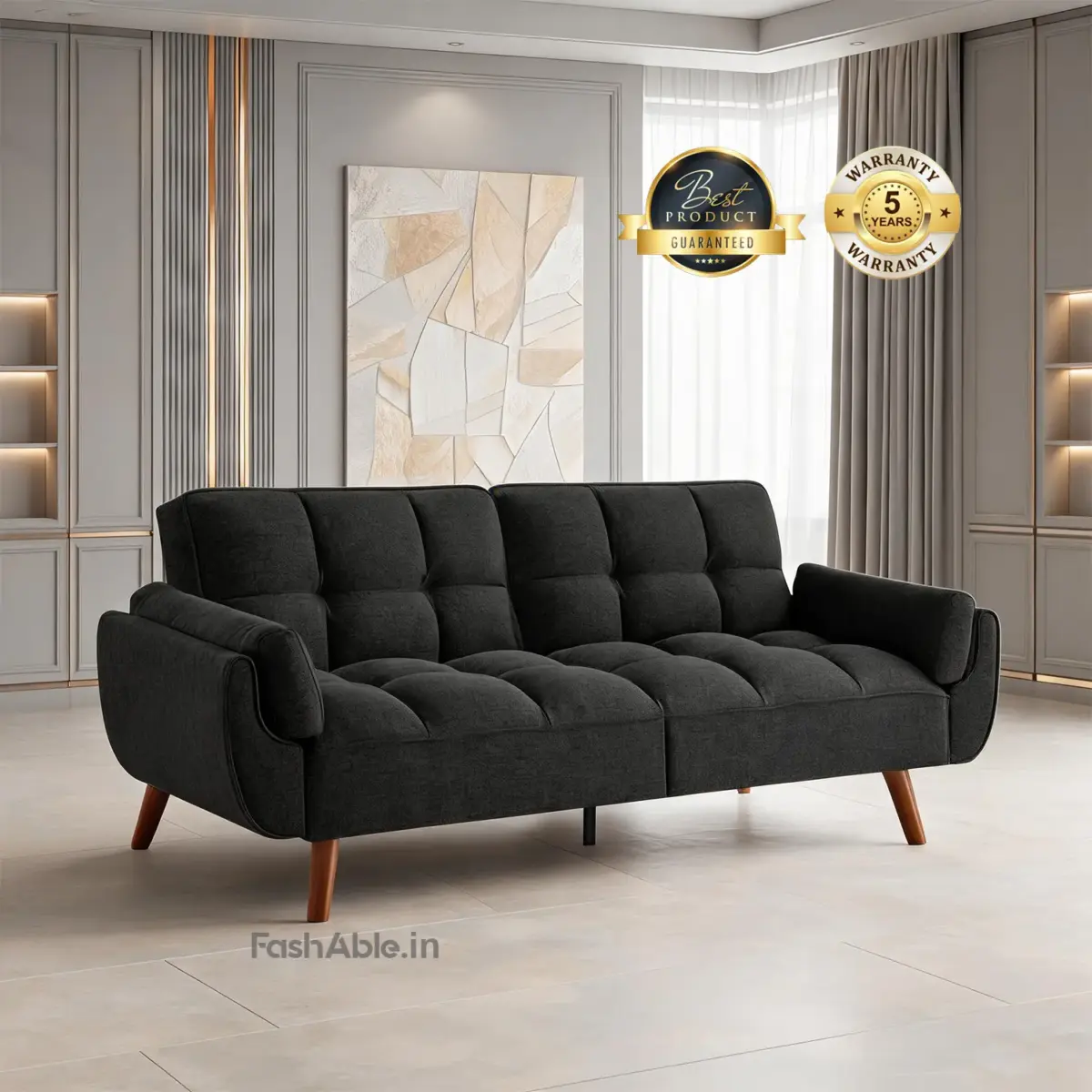 Fioren 3 seater BLack