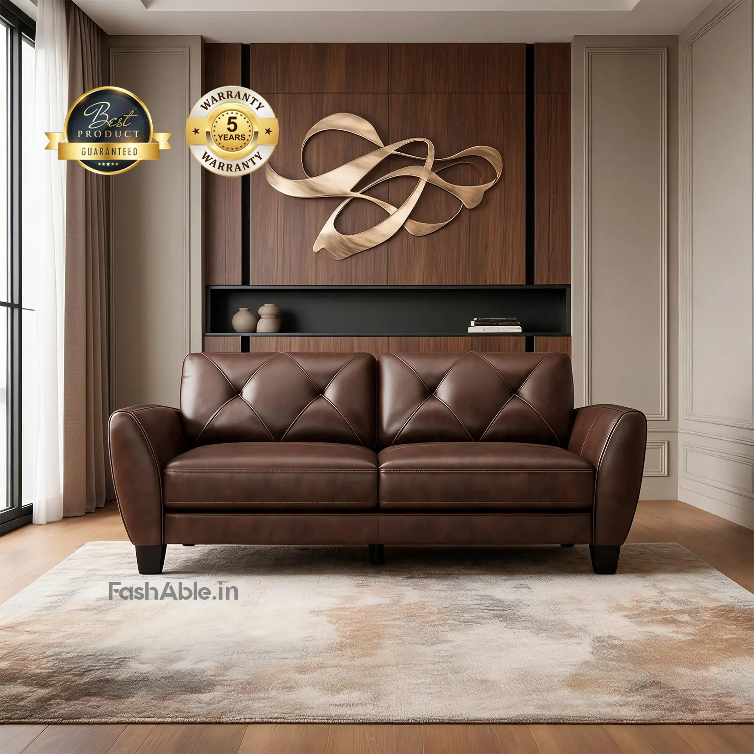 Flowiq Sofa Dbrwn 3S Flowiq Sofa Dbrwn 3S