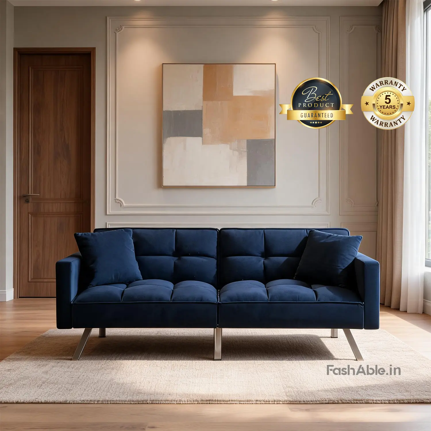 Mellow Sofa-CumBed DBlue (1) Mellow Sofa-CumBed DBlue (1)