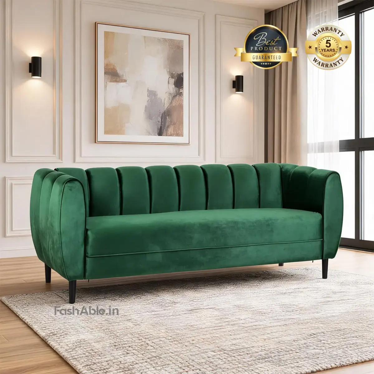 Velaro Sofa Green 3 Seater