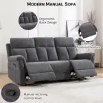 Bellagio Recliner Dark Grey (3)