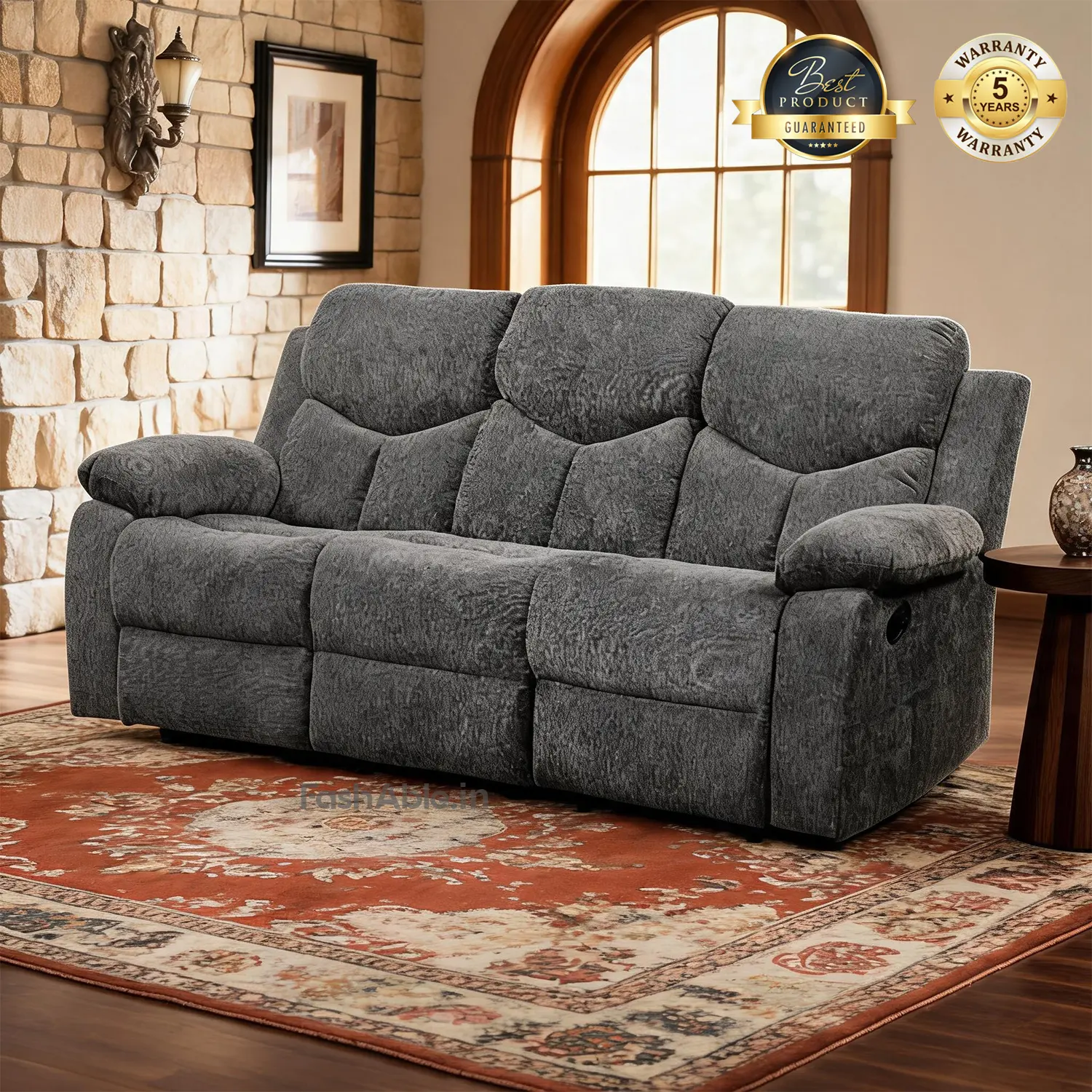 Comfortis Recliner Sofa Grey (1) Comfortis Recliner Sofa Grey (1)
