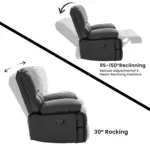 Cozent Recliner Sofa Black (3)