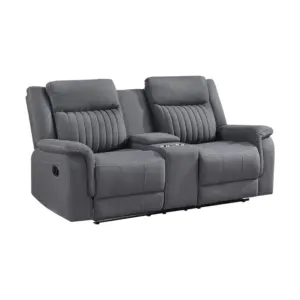 Delrow Manual Recliner 2 Seater Couch 75"