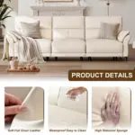 Delvano Recliner Sofa Beige (1)