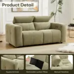 Elvase Recliner Sofa Light Green (11)