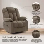 Elvessa Recliner Brown (8)