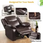 Farenza Recliner Sofa Brown (6)