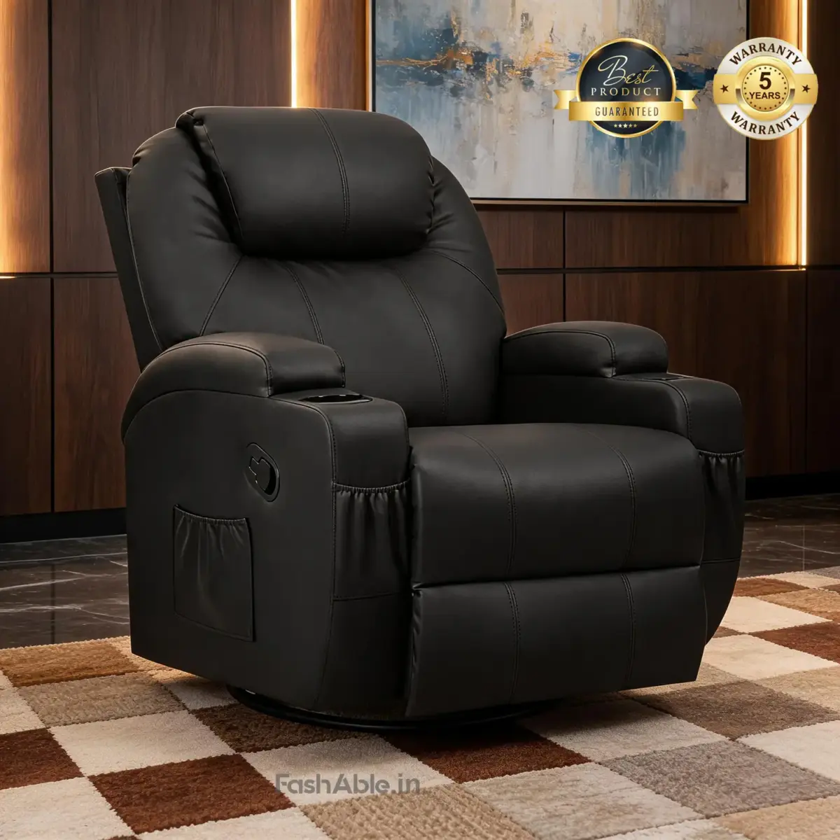 Fayro Recliner Sofa Black