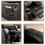 Fervel Recliner Sofa Black (9)