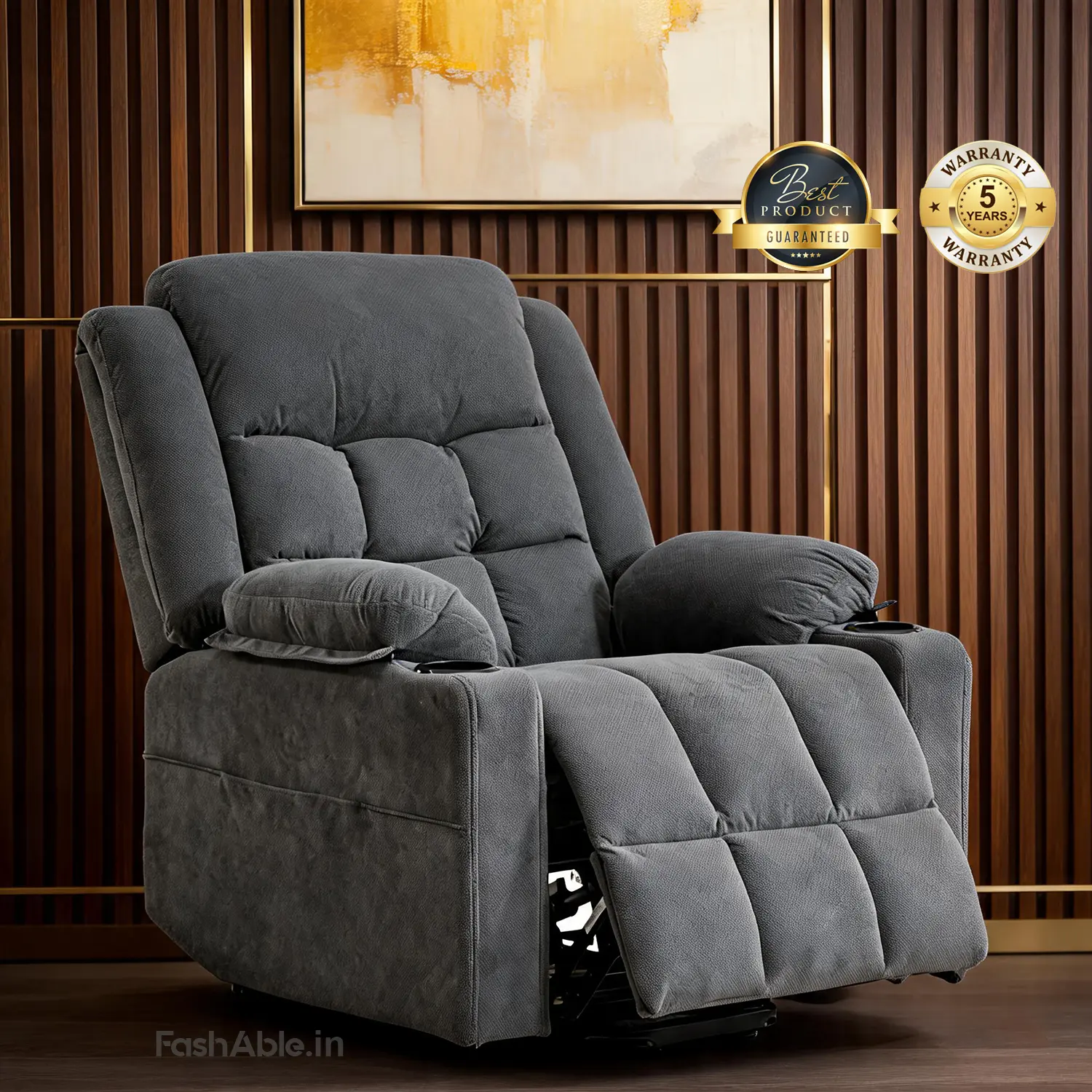 Grelfor Recliner Sofa DGrey Grelfor Recliner Sofa DGrey