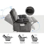 Izenro Recliner 2S Grey (9)