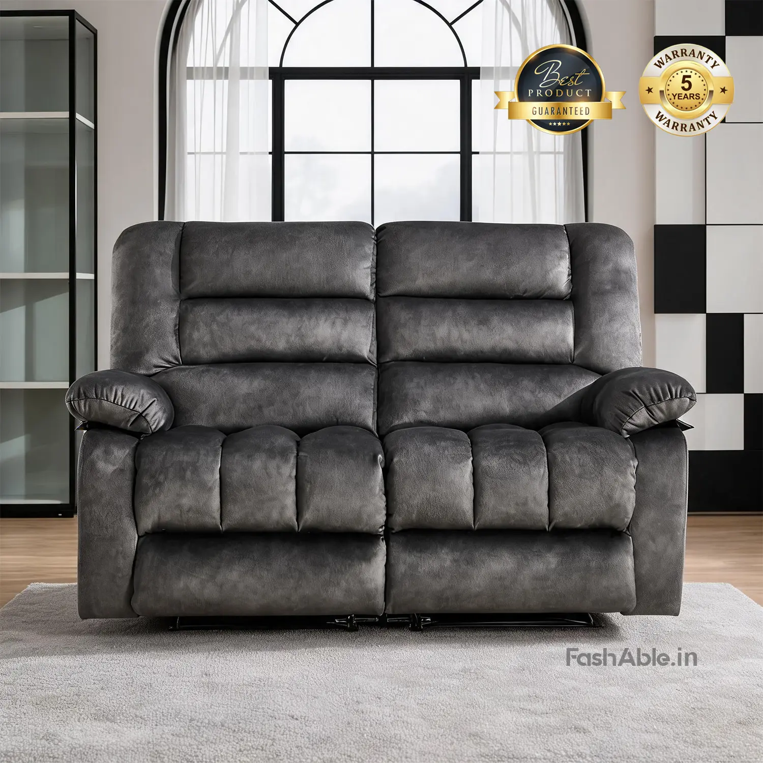 Izenro Recliner Sofa Grey Izenro Recliner Sofa Grey