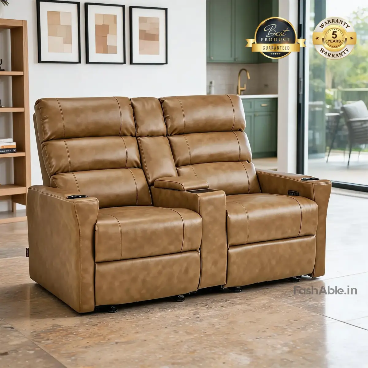 Kavren Recliner Tan 2S (2)