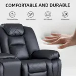 Kivik Manual Recliner Black (8)