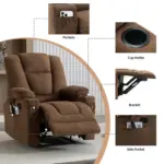 Klyvo Recliner Sofa Brown (3)
