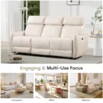 Kozen Recliner Sofa Ivory (7)