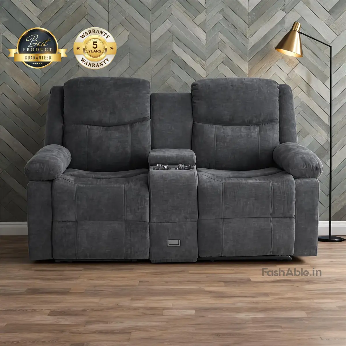Livo Recliner Sofa DGrey