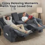 Livo Recliner Sofa Dark Grey (2)