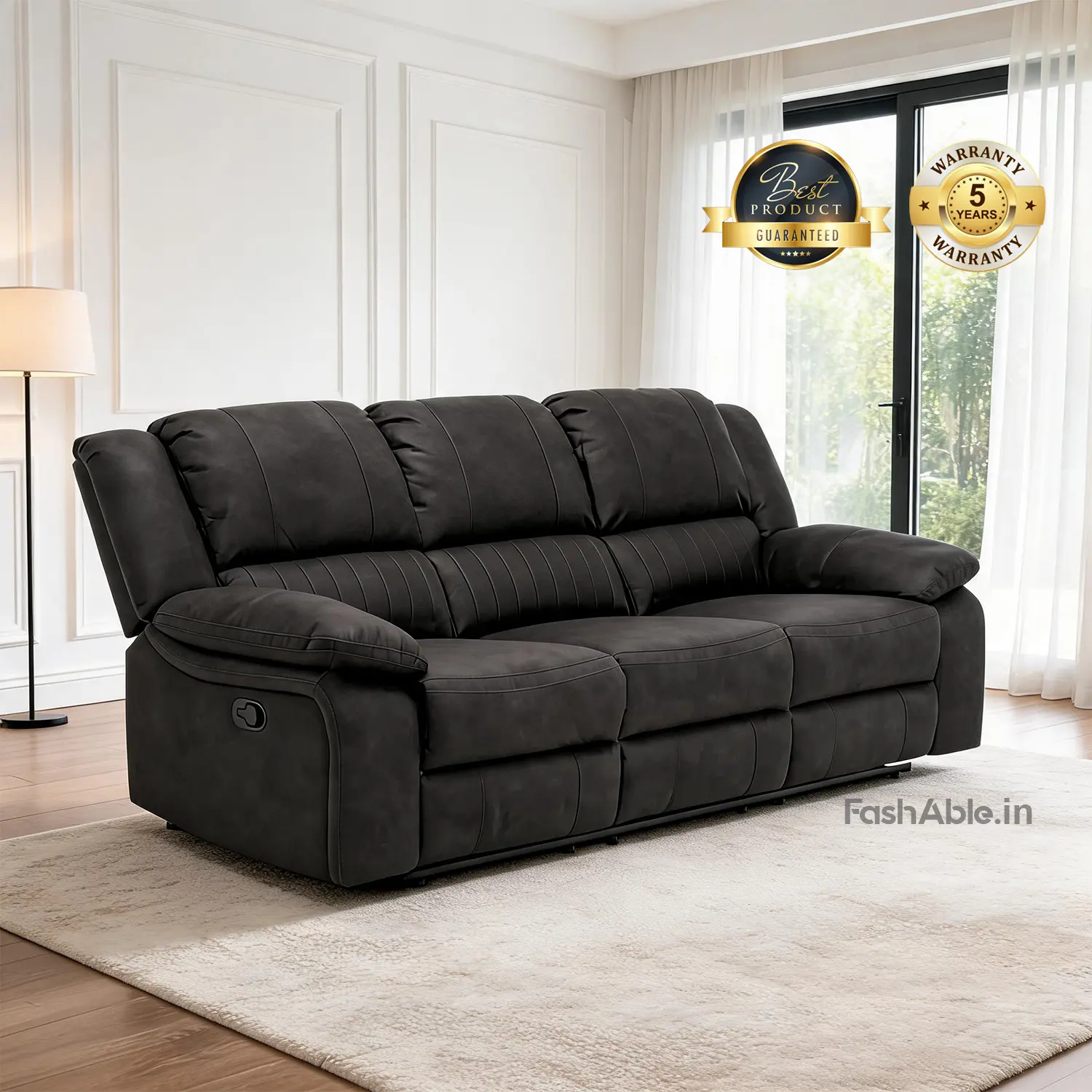 Mellora Recliner Sofa Black Mellora Recliner Sofa Black
