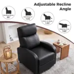Mirel Recliner Black (3)