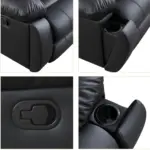 Montivo Sofa Recliner Black (3)