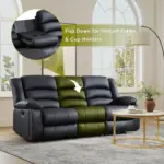 Montivo Sofa Recliner Black (4)