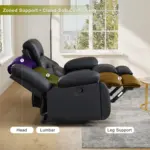 Montivo Sofa Recliner Black (5)