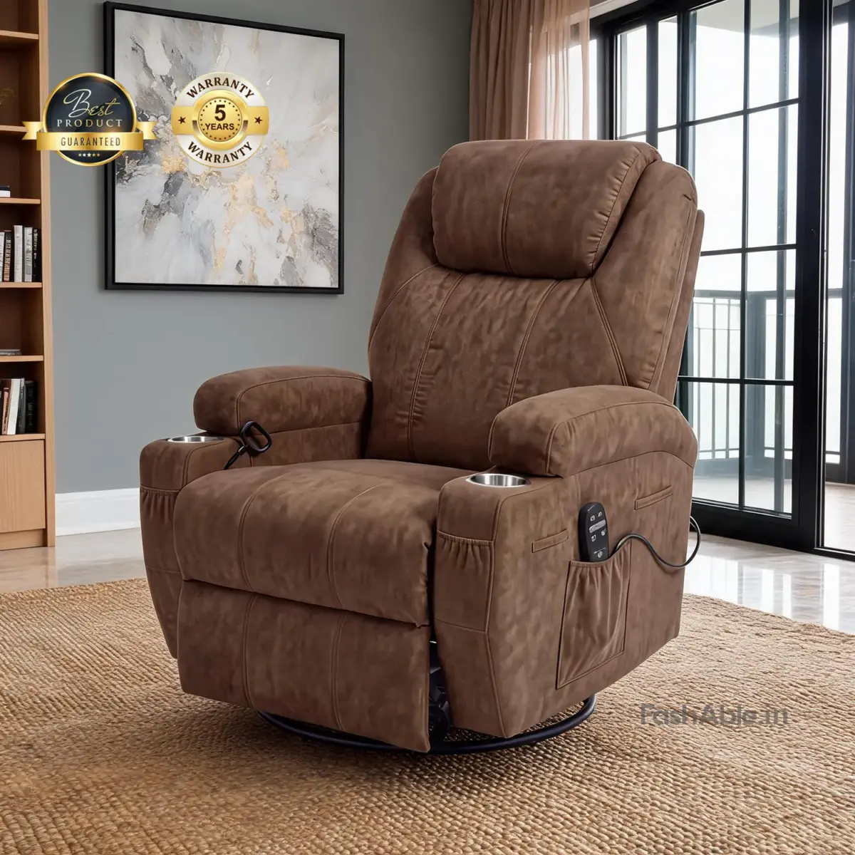 Neriza Recliner Sofa Brown