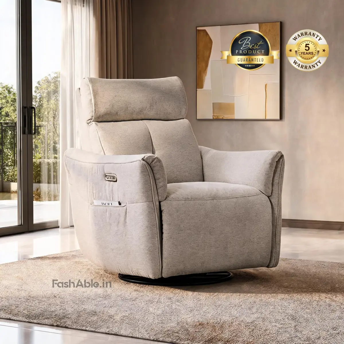 Nestro Recliner Sofa Beige