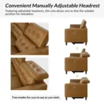 Orvanto Recliner Sofa Brown (10)