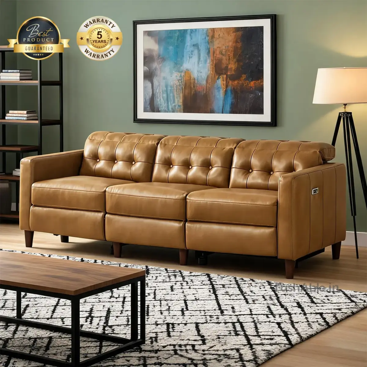 Orvanto Recliner Sofa Brown
