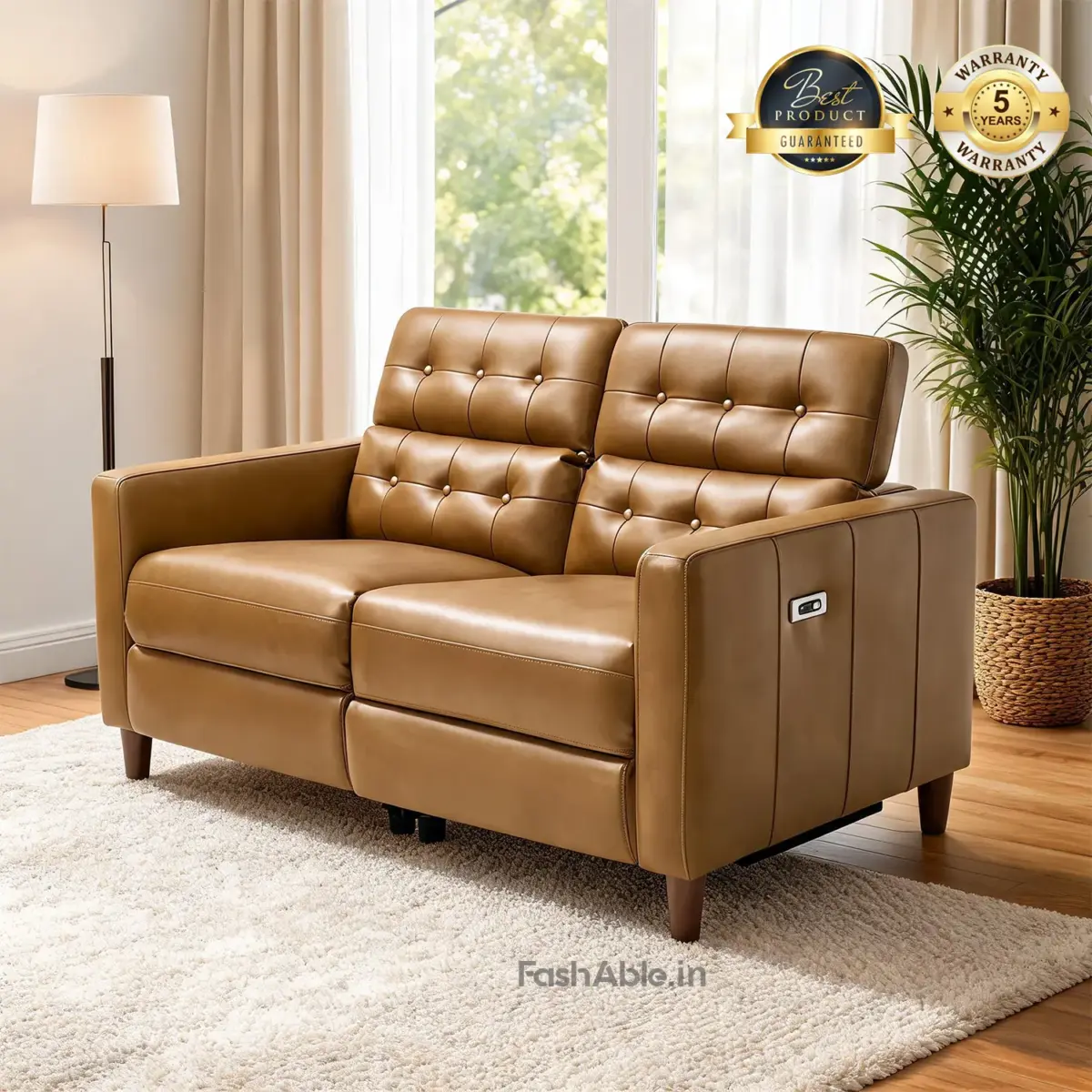 Orvanto Recliner Sofa Brown