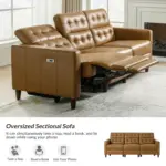 Orvanto Recliner Sofa Brown (8)