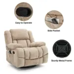 Pavelo Recliner Sofa LBrown (4)
