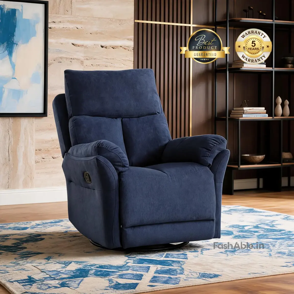 Pelnor Recliner Sofa Blue