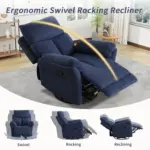 Pelnor Recliner Sofa Blue (3)