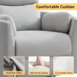Quinor Recliner Sofa Grey (2)