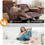 Recli Recliner Sofa Dark Brown (12)