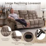 Restivo Recliner Sofa Brown (7)