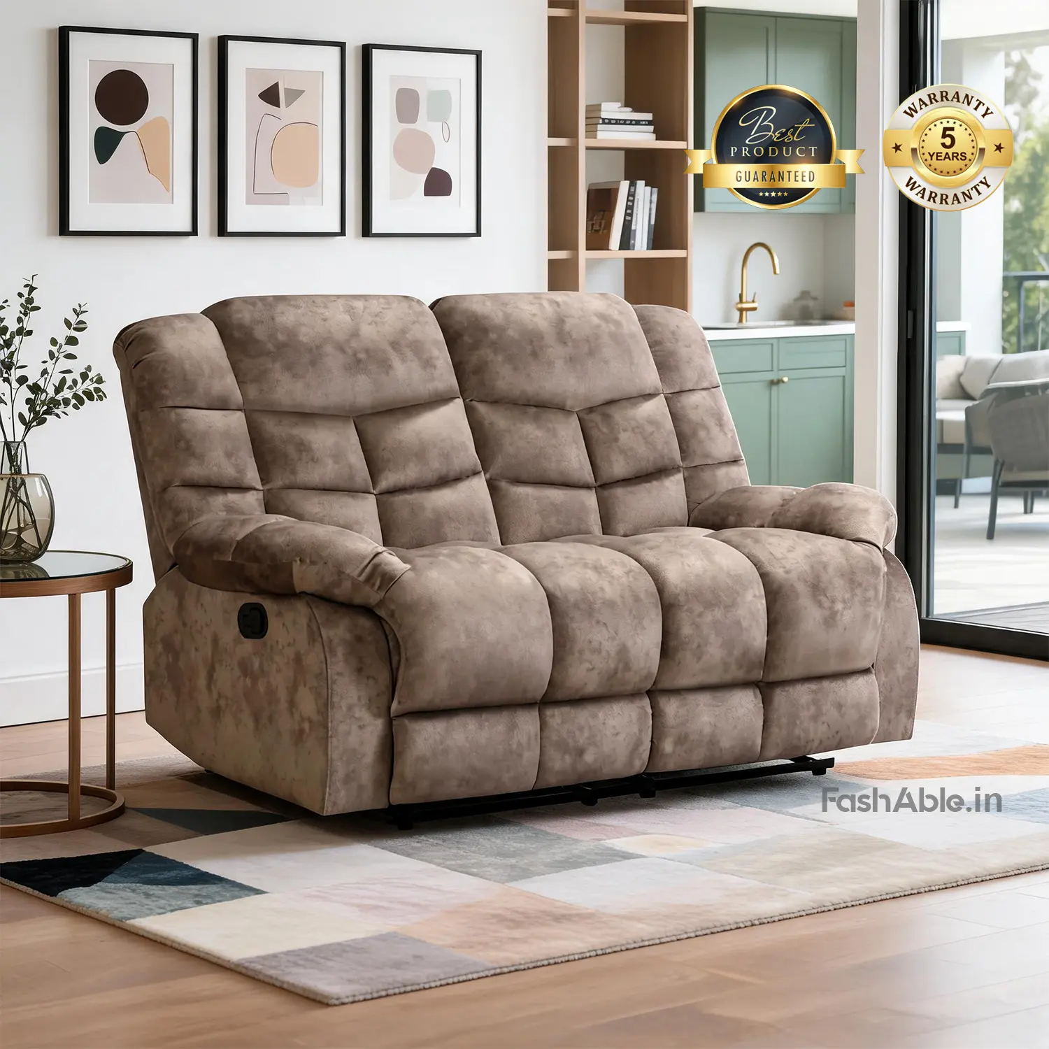 Restivo Recliner Sofa Brown Restivo Recliner Sofa Brown