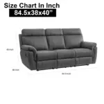 Size Chart 3 Seater