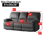 Size Chart 3 Seater